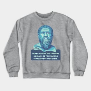 Plato Portrait and Quote Crewneck Sweatshirt